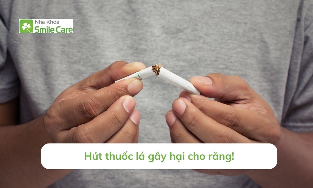 Hút thuốc lá gây hại cho sức khỏe răng miệng